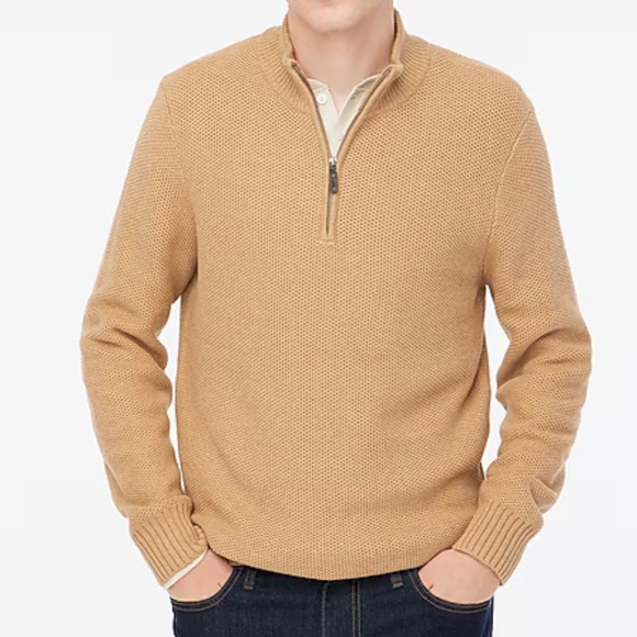 J. Crew Factory Other - NWT | JCrew Cotton honeycomb knit half-zip | Sz M